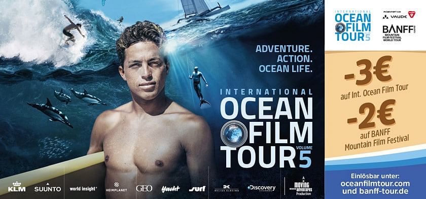 -3€ auf Int. Ocean Film Tour -2€ auf BANFF Mountain Film Festival