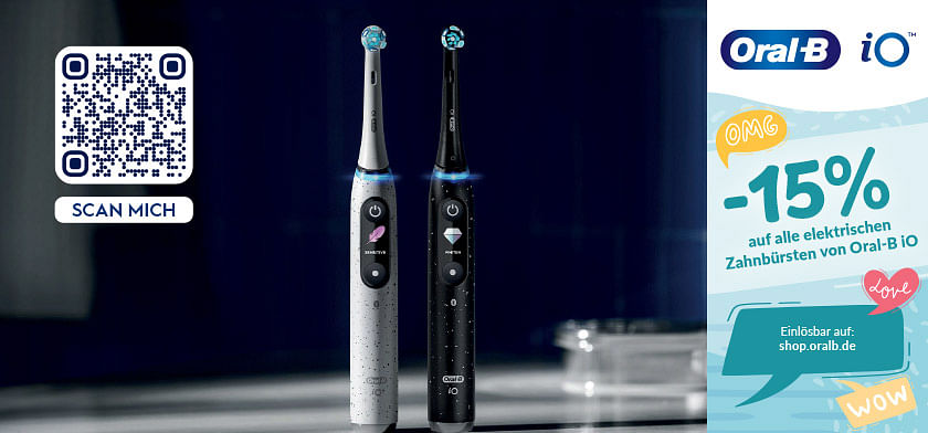-15% auf alle elektrischen Zahnbürsten von Oral-B iO