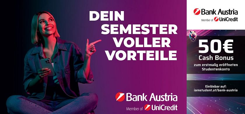 50€ Cash Bonus zum erstmalig eröffneten Studentenkonto