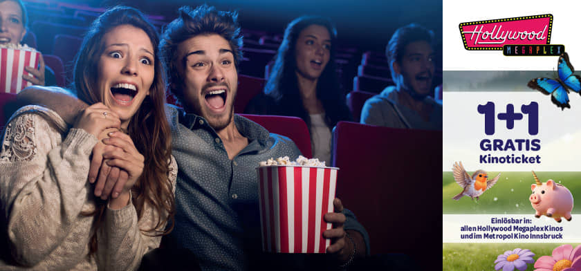 1+1 GRATIS Kinotickets