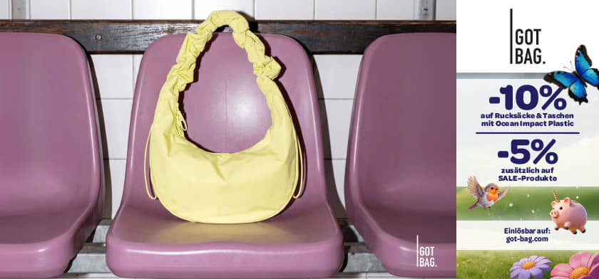 10% auf Rucksäcke und Taschen, 5% auf SALE Produkte