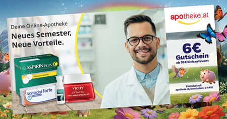 Apotheke.at Health&Beauty-Rabatt für Studenten