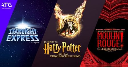 Mit ATG Entertainment erwarten dich unvergessliche Shows wie Harry Potter in Hamburg, Moulin Rouge in Köln oder Starlight Express in Bochum – voller Magie, Musik und Emotionen. Du bekommst 30% Studentenrabatt auf ausgewählte Vorstellungen!