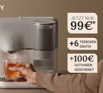 Teemaschine -55% + 100€ Coupon