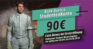 90€ geschenkt bei der STUDENT WEEK Aktion der Bank Austria!