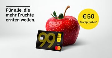 Dein bank99 Knaller-Angebot: 50€ Startguthaben und 0€ Kontoführungsgebühr!