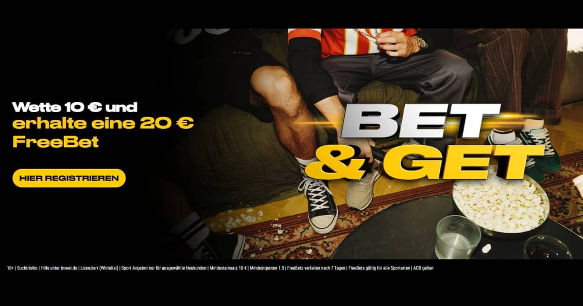 Wette 10€ und erhalte eine 20€ FreeBet
