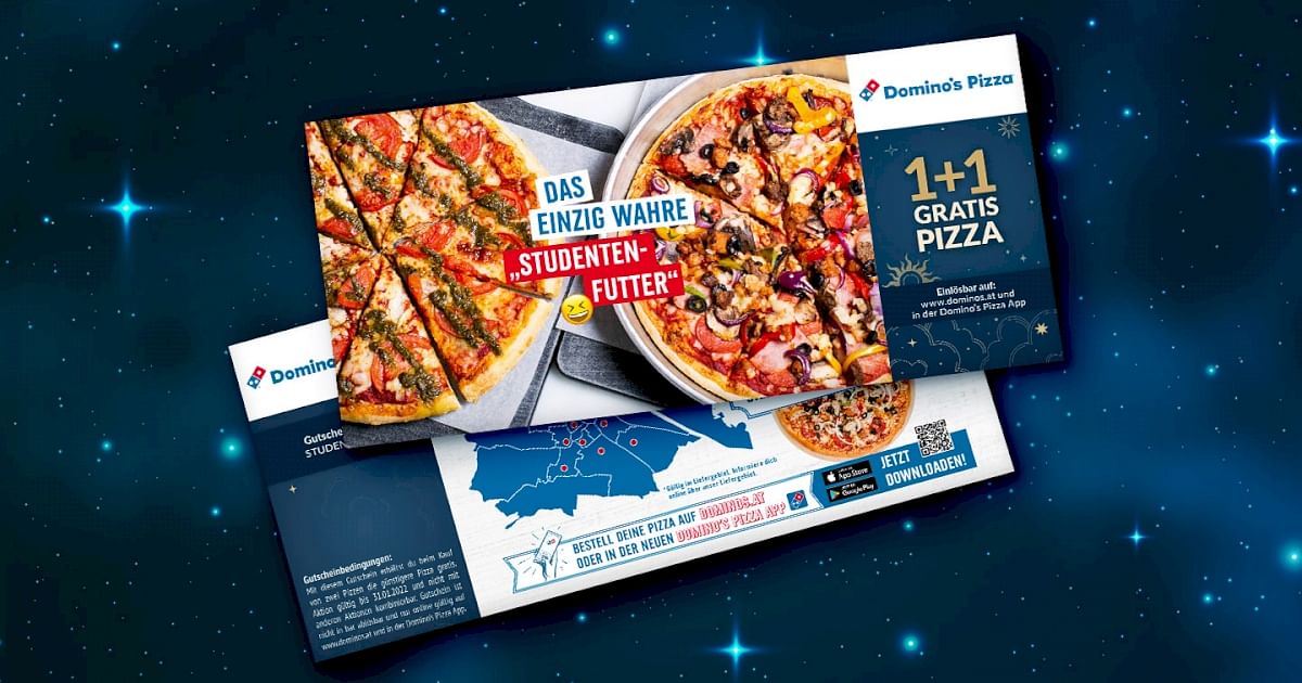 Mit Studentenrabatt 1 1 gratis Pizza bei Domino's Pizza Wien - iamstudent