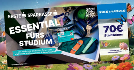 Erste Bank und Sparkasse Studentlife-Rabatt für Studenten
