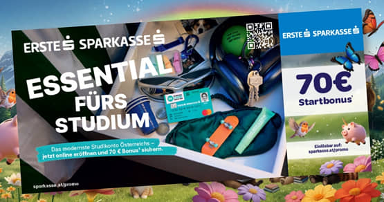 Erste Bank und Sparkasse Studentlife-Rabatt für Studenten