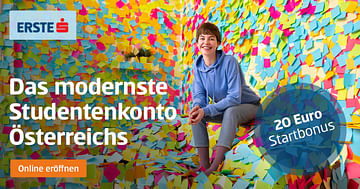 Gratis Studentenkonto mit exklusivem 20€ Startbonus bei Erste Bank
