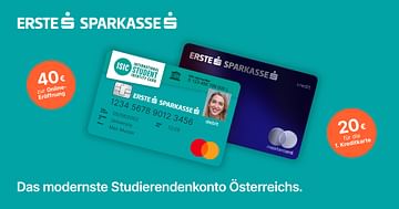 Erste Bank und Sparkasse Aktion mit 40€ bei Online-Kontoeröffnung + 20€ Kreditkartenbonus