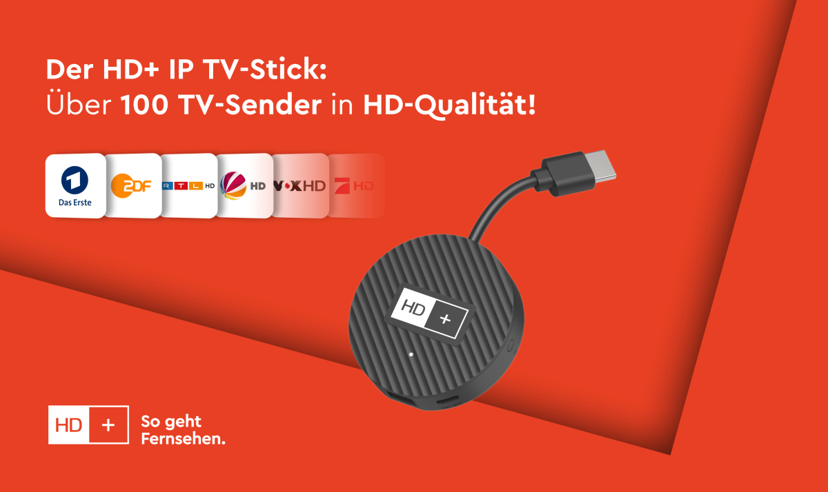 Fernsehen & streamen – 20% Rabatt auf den HD+ IP TV-Stick!