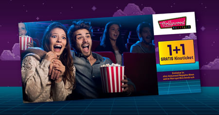 Ob Action, Romantik oder Comedy – du hast Lust, dem Alltag zu entfliehen? Dann gönn dir eine Auszeit mit unserem Hollywood Megaplex & Metropol Studentenrabatt aus dem aktuellen Gutscheinheft und erhalte 1 + 1 gratis Kinotickets!