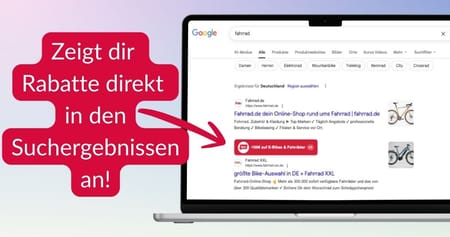Die Chrome-Erweiterung iamstudent Studentenrabatte-Finder zeigt dir Studentenrabatte direkt beim Besuch unterstützter Online-Shops sowie schon in den Google-Suchergebnissen an. So entgeht dir garantiert keine Sparchance mehr!