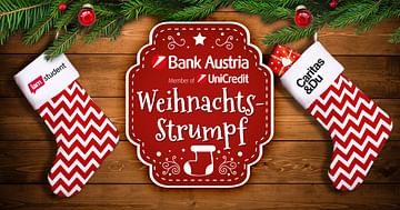 Reiche ein Foto ein und gewinne 50€ beim Bank Austria Weihnachtsstrumpf