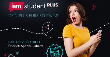99x iamstudent PLUS mit Studentenrabatt für nur 9,99€ statt 14€