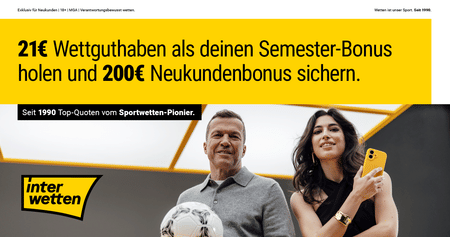 Interwetten Freizeit-Rabatt für Studenten