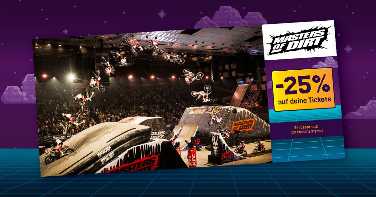 25% Studentenrabatt auf deine Tickets zum Masters of Dirt