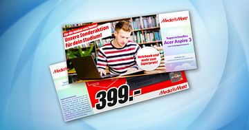 50€ Studentenrabatt auf das ACER Notebook Aspire 3 im MediaMarkt Onlineshop