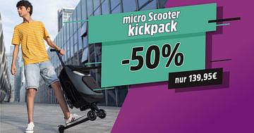 50% Gutschein für den micro kickpack von micro Scooter
