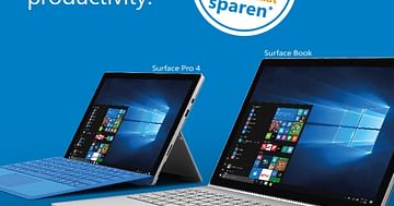 Bis zu 450€ Ersparnis auf Surface Pro 4 und Surface Book
