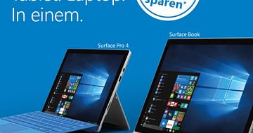 Spare bis zu 550€ auf Surface Pro 4 und Surface Book