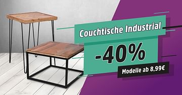 40% Möbelix Gutschein auf 6 verschiedene Couchtische