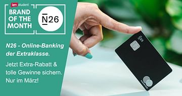 N26 Knaller-Angebot im März: Mit Studentenrabatt Gratis-Konto und 40€ Bonus erhalten