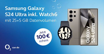 Die o2 Hammer zum neuen Vertrag: iPhone 15 Pro oder Galaxy S24 Ultra + 100€ Amazon.de Gutschein