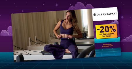 Bei OCEANSAPART erhältst du Activewear mit dem perfekten Mix aus Style und Komfort. Hol dir mit Studentenrabatt aus dem neuen Gutscheinheft 20% Nachlass auf das gesamte Sortiment, ohne Mindestbestellwert!