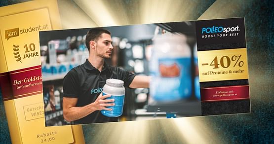 Fitness-Fans aufgepasst! Mit unserem Polleo Sport Studentenrabatt aus dem neuen Gutscheinheft sicherst du dir jetzt unschlagbare 40% Nachlass auf das Myprotein, Scitec Nutrition und Me:First Sportnahrungssortiment.