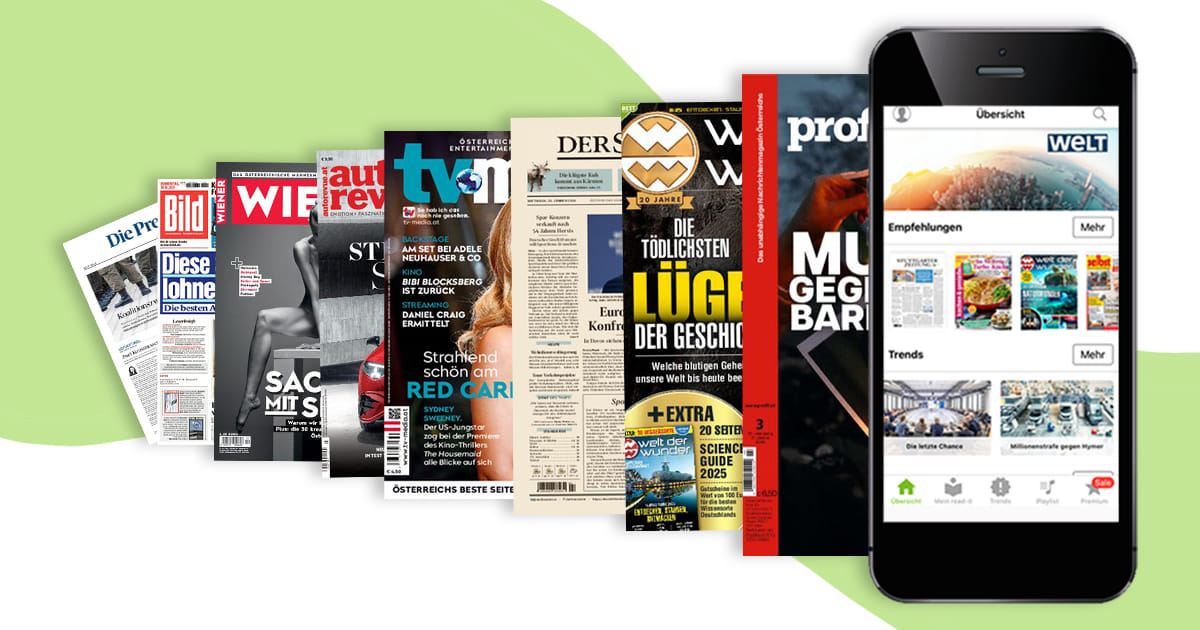 900+ Zeitungen & Magazine für nur 1,99€ im Monat – mit 87% Studentenrabatt bei read-it!