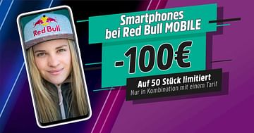 100€ Rabatt auf alle Smartphones von Red Bull MOBILE