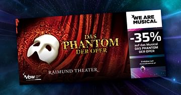 35% Studentenrabatt auf das Musical DAS PHANTOM DER OPER