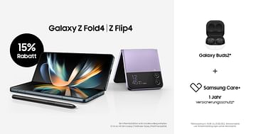 Knallerangebot: 15% auf das neue Z Fold4/Z Flip4 und viele weitere Goodies!