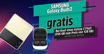 Mit dem Samsung Studentenrabatt bei Kauf eines verbilligten Galaxy Z Flip3 5G Galaxy Buds2 gratis