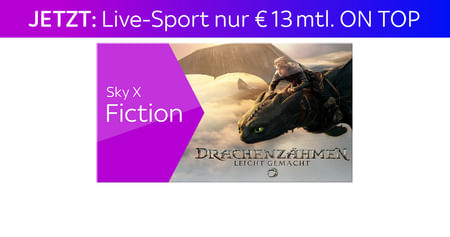 Die neusten Filme, aktuelle Serien, Top-Dokus für das komplette TV-Erlebnis. Selbstverständlich monatlich kündbar! Also stream dir Sky X Fiction jetzt wann und wo du willst mit Studentenrabatt satte 40% billiger!