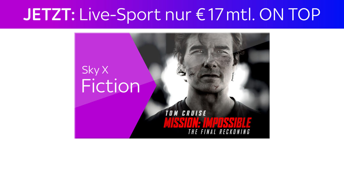 Sky X Fiction statt 19,99€ mit Studentenrabatt nur 8,00€ mtl. – monatlich kündbar*