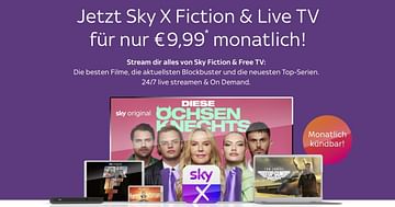 Sky X Fiction & Live TV mit Studentenrabatt für nur 9,99€ mtl.*