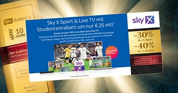 Sky X Fiction & Free TV statt 19,99€ mit Studentenrabatt um nur 12€ mtl. - monatlich kündbar*