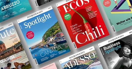 Ob Englisch, Spanisch, Italienisch uvm. - mit den Magazinen von ZEIT SPRACHEN lernst du neue Sprachen und liest zeitgleich spannende Reportagen. Hol dir jetzt mit unserem ZEIT SPRACHEN Studentenrabatt eine gratis Sprachmagazin-Ausgabe deiner Wahl. 