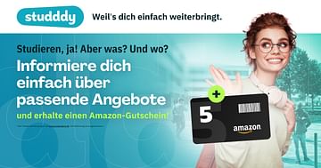 In nur 30 Sekunden studddy Fragebogen ausfüllen und 5€ Amazon-Gutschein sichern!