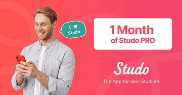 Studo PRO Code sichern & für einen Monat gratis alle Vorteile nutzen