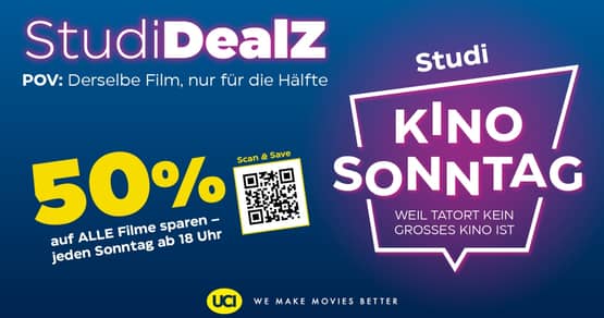 UCI Kino Freizeit-Rabatt für Studenten