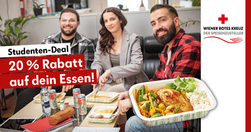 Deine Hauptspeise ab 5,70€: Jedes Mal 20% Studentenrabatt auf speisenzusteller.at!