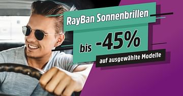 Bis zu -45% auf ausgewählte Ray-Ban Sonnenbrillen bei sehen!wutscher